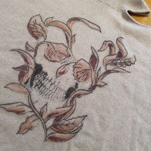 Skull Cashmere Soft Knit Sweater large 100% cashmere